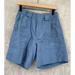 AFTCO Shorts Mens 32 Blue Cargo Fishing Performance Outdoor Stretch